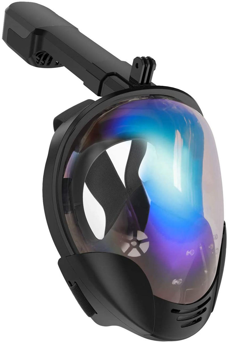 シュノーケリングマスク 最新バージョン UV対策 折りたたみ式180°のワイドビュー防曇防漏呼吸ダイビングマスク